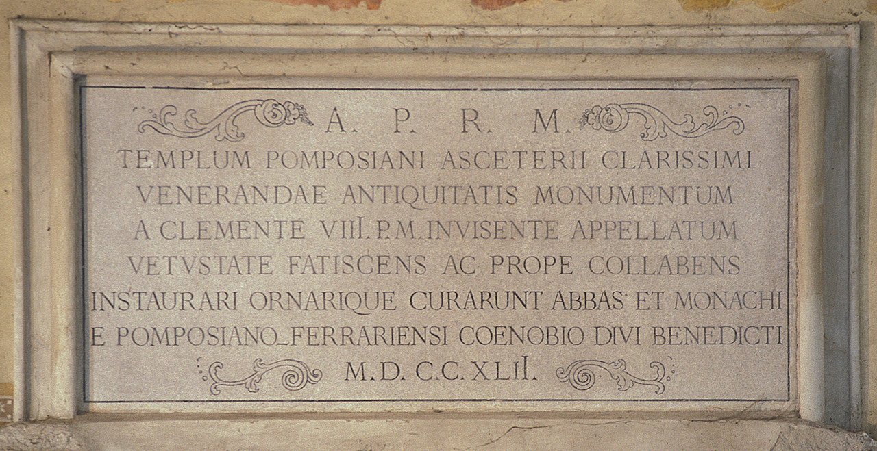 lapide, opera isolata - ambito ferrarese (sec. XVIII)