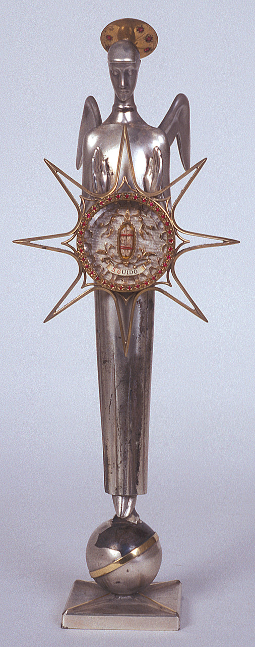 reliquiario a teca - a urna, opera isolata - produzione italiana (sec. XX)