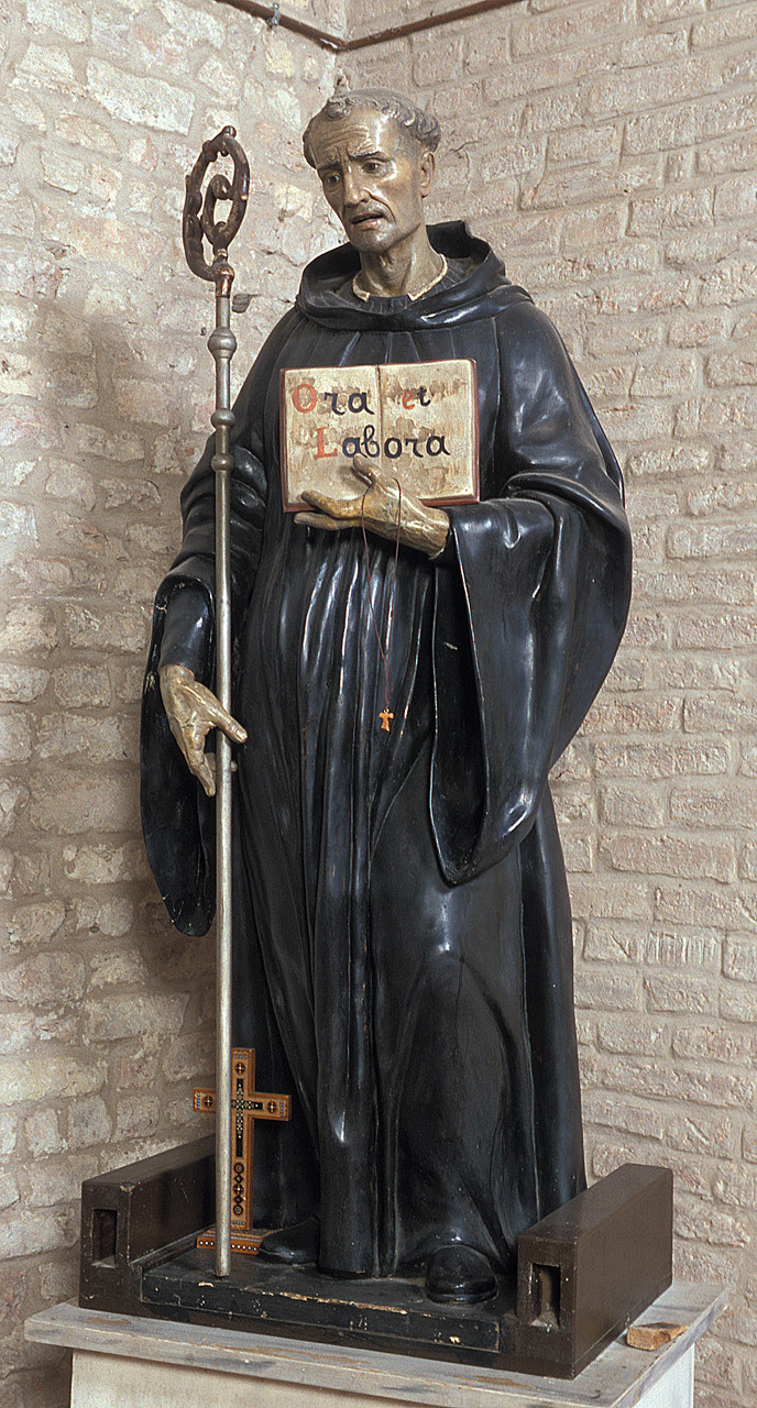 San Benedetto (statua, opera isolata) - ambito ferrarese (sec. XIX)