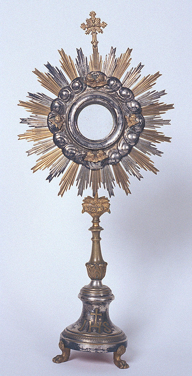 ostensorio - a raggiera, opera isolata - ambito romano (seconda metà sec. XIX)