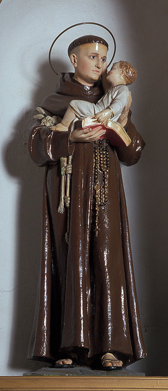 Sant'Antonio da Padova con Gesù Bambino (statua, opera isolata) - produzione italiana (primo quarto sec. XX)