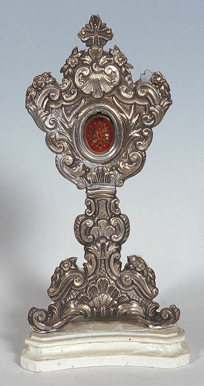 reliquiario - a ostensorio, opera isolata - ambito ferrarese (sec. XVIII)