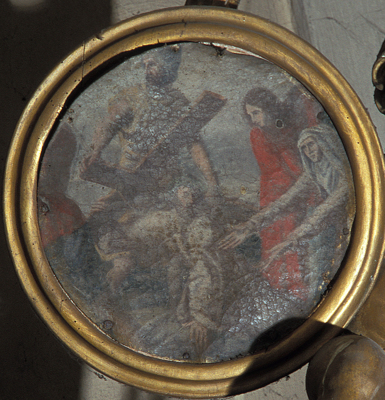 Gesù Cristo cade sotto la croce (dipinto, elemento d'insieme) - ambito ferrarese (sec. XVIII)