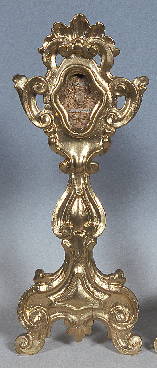 reliquiario - a ostensorio, serie - ambito ferrarese (seconda metà sec. XVIII)