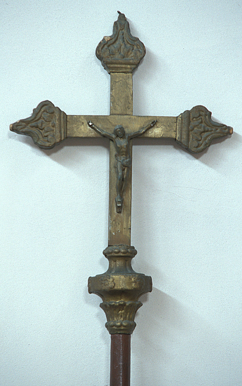 croce processionale - bottega ferrarese (sec. XIX)