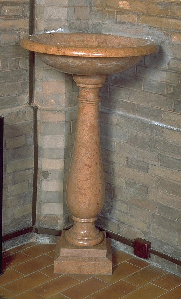 acquasantiera - a fusto, opera isolata - bottega ferrarese (sec. XX)