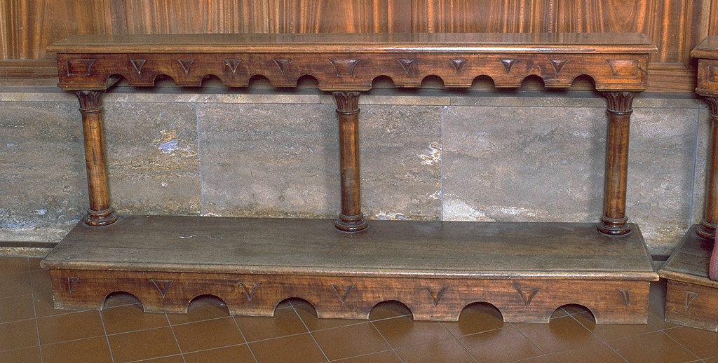 inginocchiatoio, serie - bottega ferrarese (sec. XX)