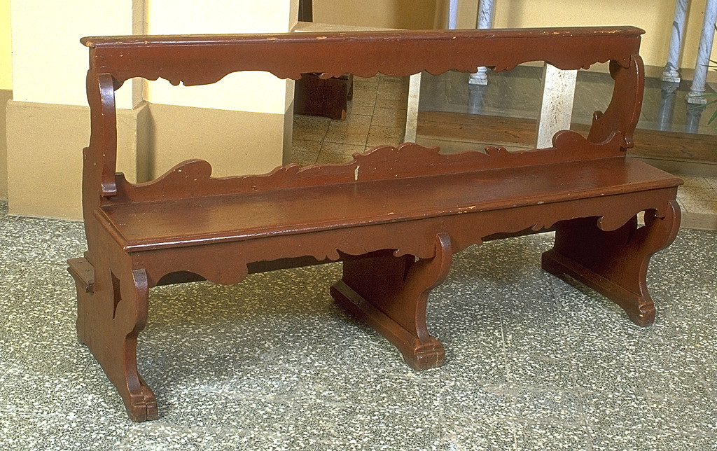 banco da chiesa, serie - bottega ferrarese (seconda metà sec. XVIII)