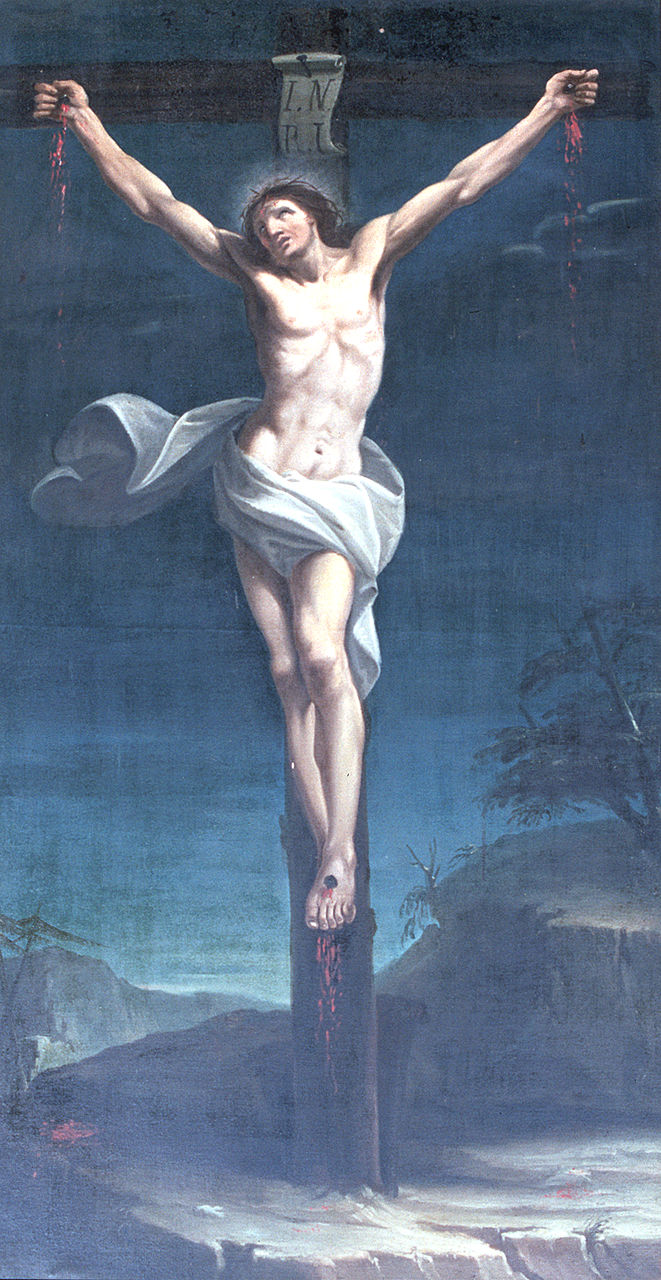 Gesù Cristo crocifisso (dipinto, opera isolata) - ambito ferrarese (ultimo quarto sec. XVIII)