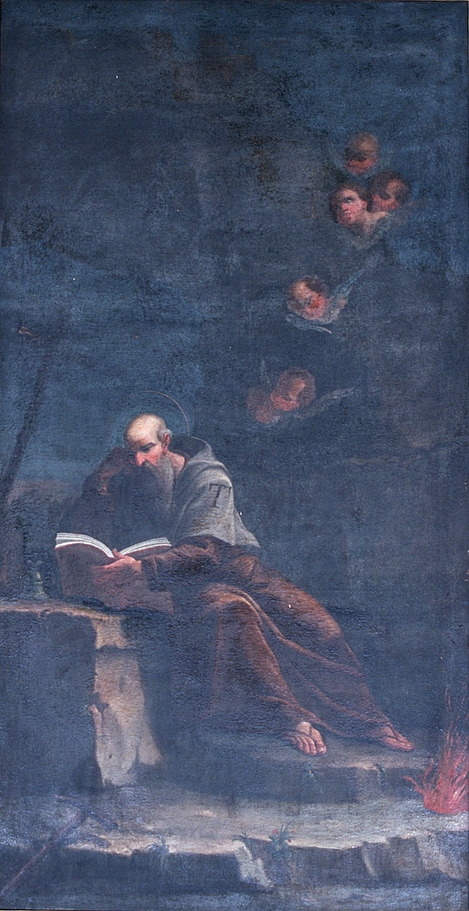 Sant'Antonio abate (dipinto, opera isolata) - ambito ferrarese (ultimo quarto sec. XVIII)