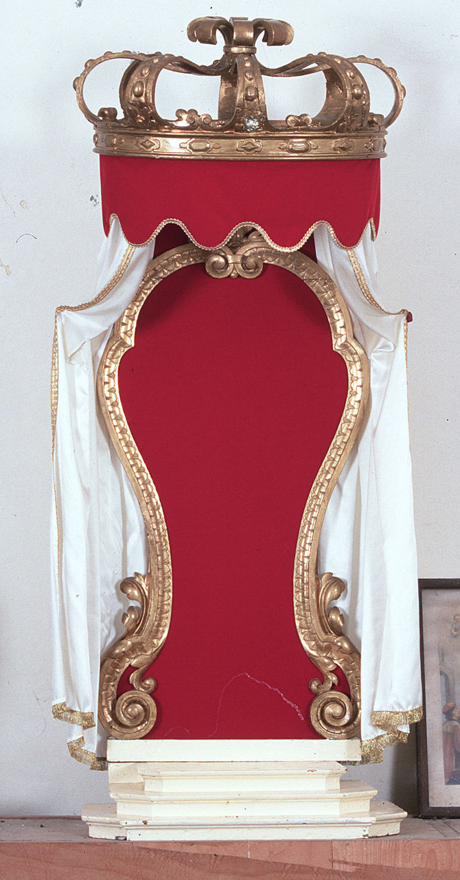 tronetto per esposizione eucaristica, opera isolata - bottega ferrarese (fine/inizio secc. XVIII/ XIX)