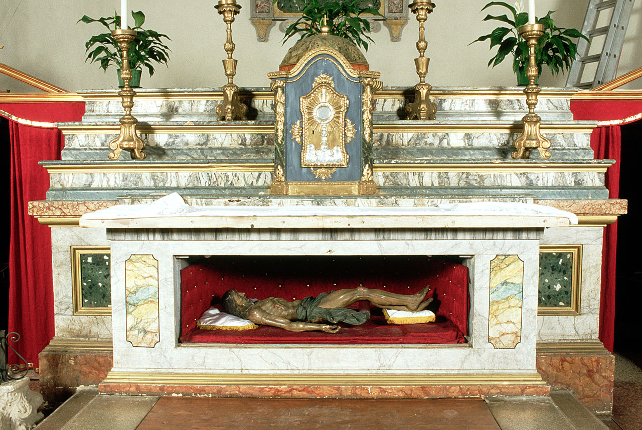 altare maggiore, opera isolata - bottega ferrarese (sec. XIX)