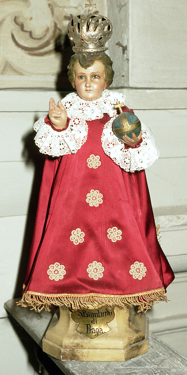Santo Bambino di Praga, Gesù Bambino (statuetta, opera isolata) - bottega emiliano-romagnola (fine sec. XIX)