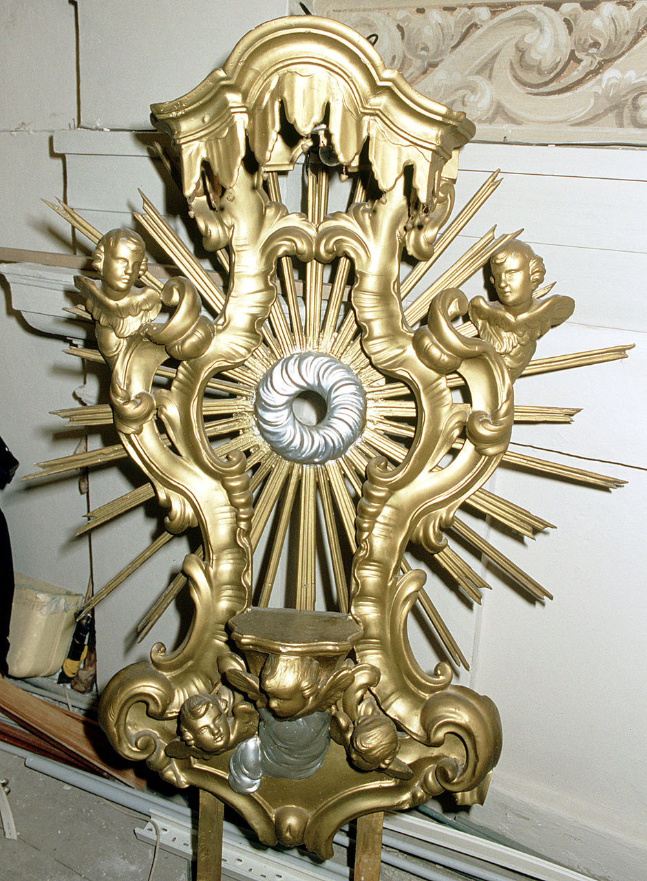 tronetto per esposizione eucaristica, opera isolata - bottega ferrarese (sec. XVIII)