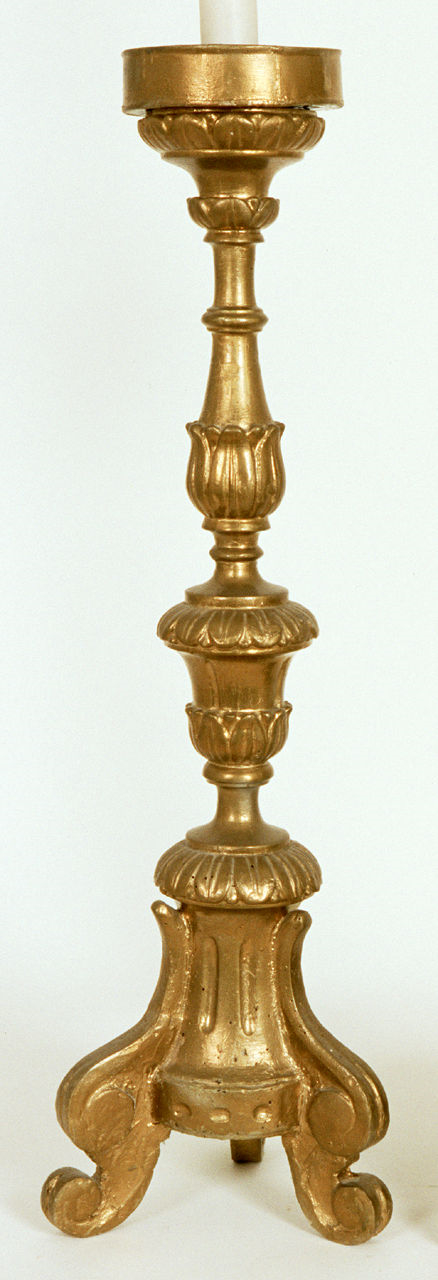 candeliere, serie - bottega ferrarese (metà sec. XIX)