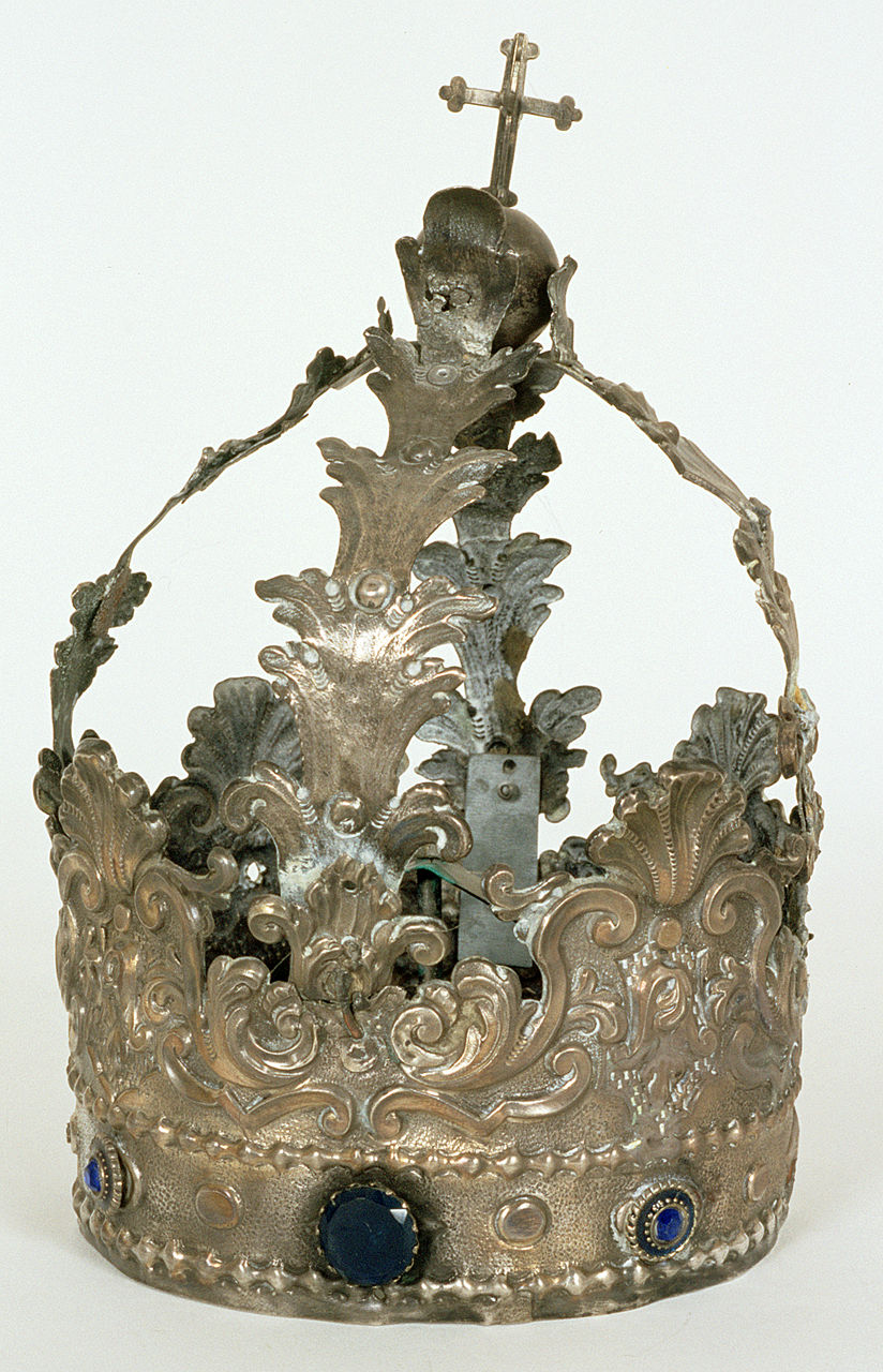 corona da statua, elemento d'insieme - bottega ferrarese (sec. XIX)