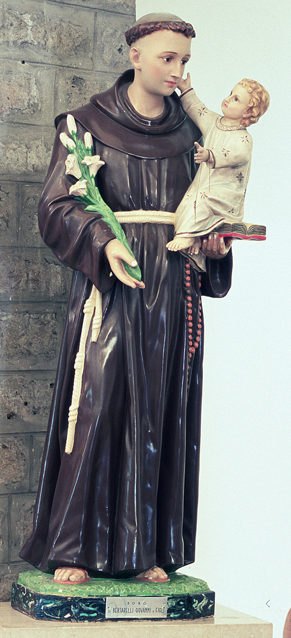 Sant'Antonio da Padova (statua, opera isolata) - ambito ferrarese (sec. XX)
