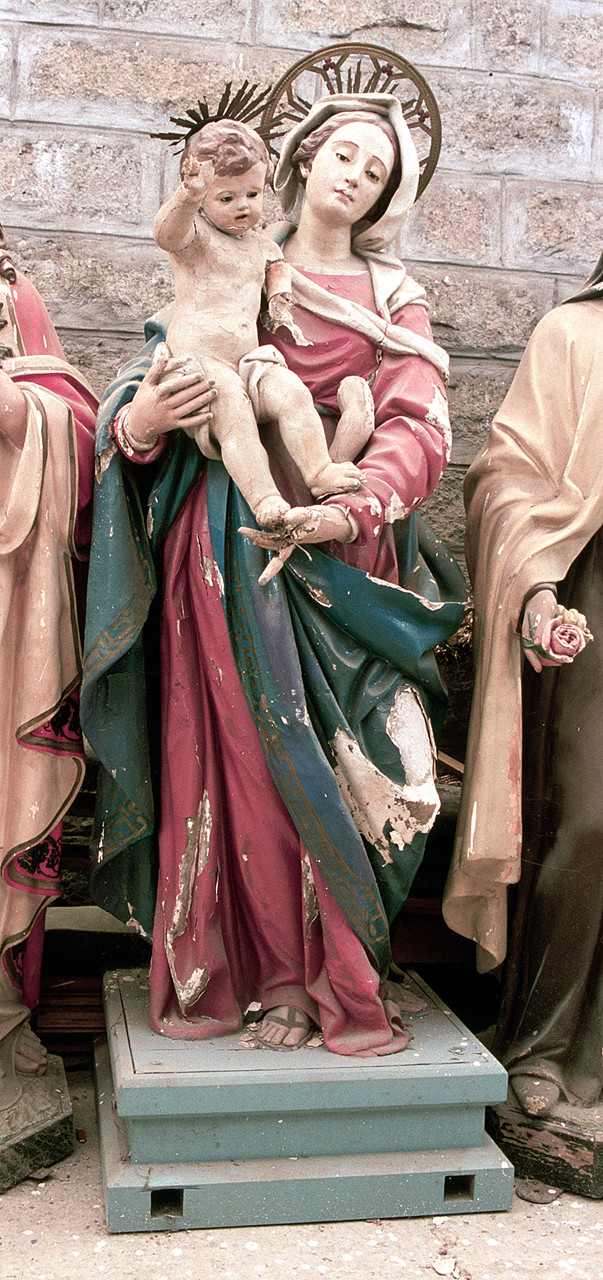 Madonna del rosario (statua, opera isolata) - ambito ferrarese (prima metà sec. XIX)