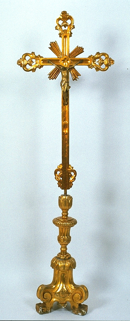 croce d'altare, opera isolata - bottega ferrarese (sec. XIX)