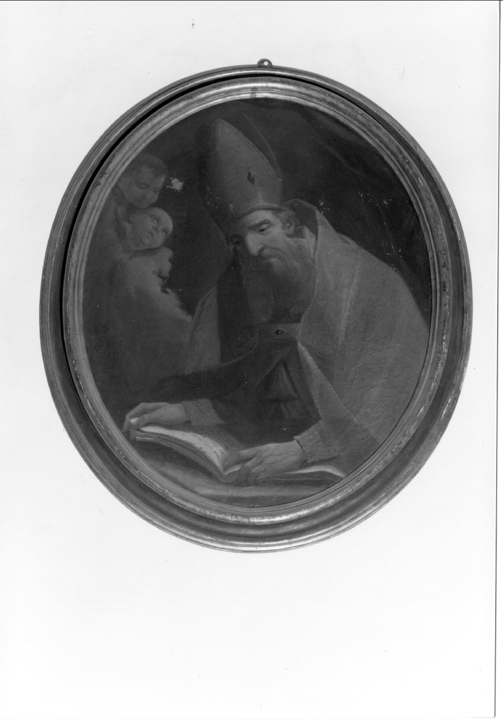 Sant'Agostino (dipinto, elemento d'insieme) di Cozza Carlo (attribuito) (metà sec. XVIII)