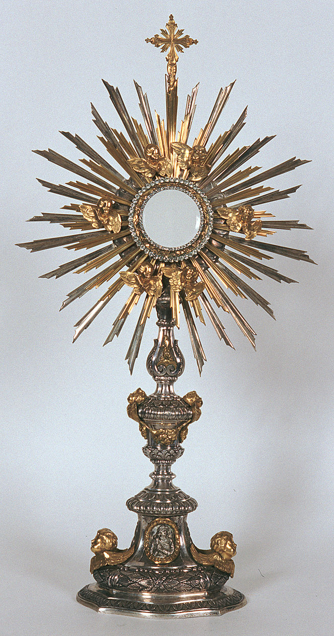ostensorio - a raggiera - ambito bolognese (sec. XVIII)