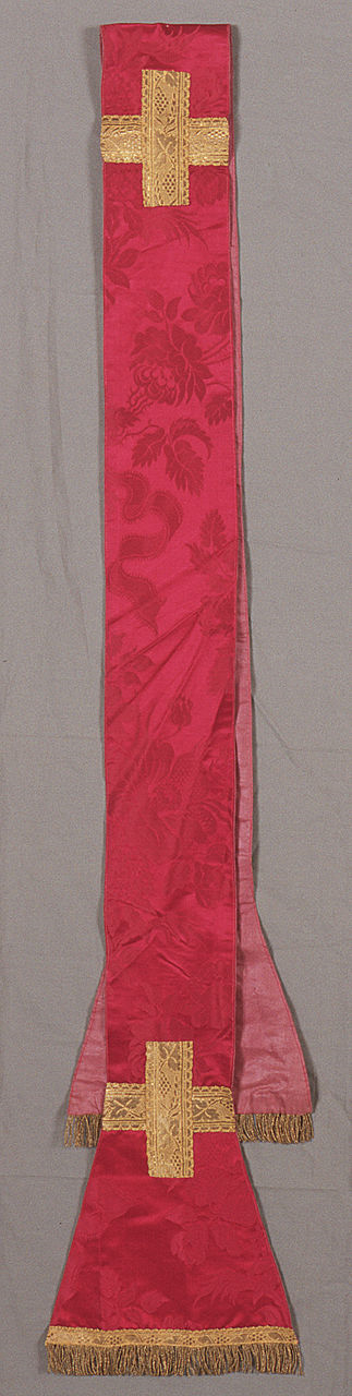 stola, elemento d'insieme - manifattura italiana (sec. XIX)