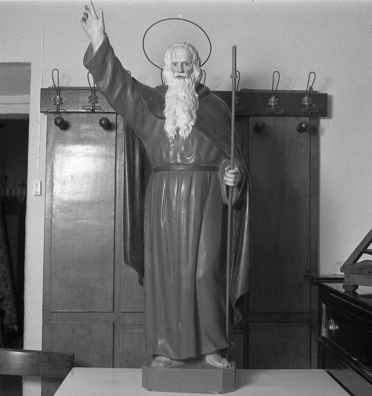 Sant'Antonio Abate (scultura) - bottega emiliano-romagnola (sec. XIX)