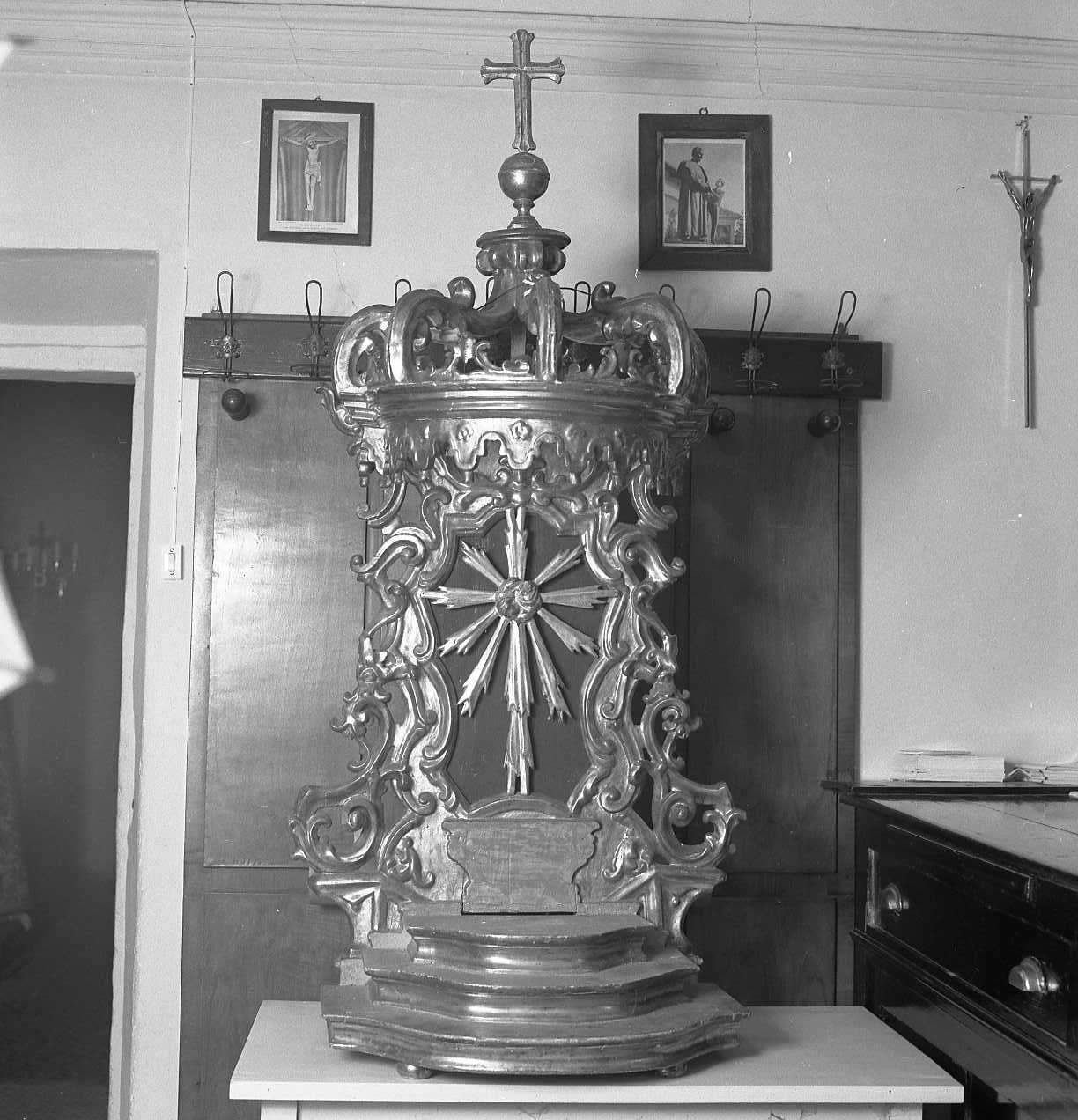 tronetto per esposizione eucaristica - bottega emiliano-romagnola (sec. XIX)