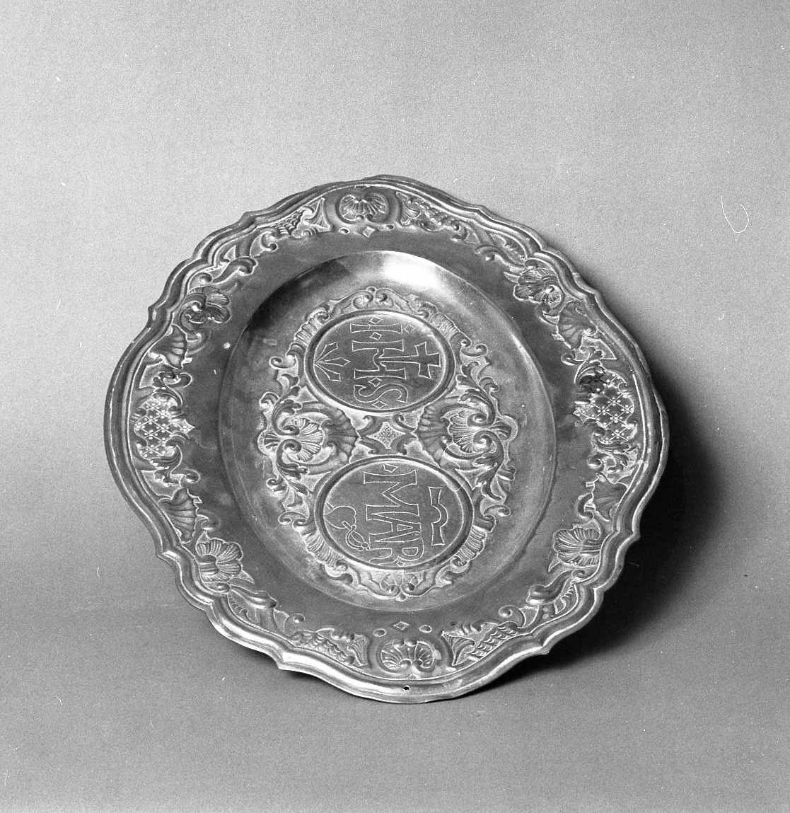 piatto portampolline - bottega emiliano-romagnola (sec. XIX)