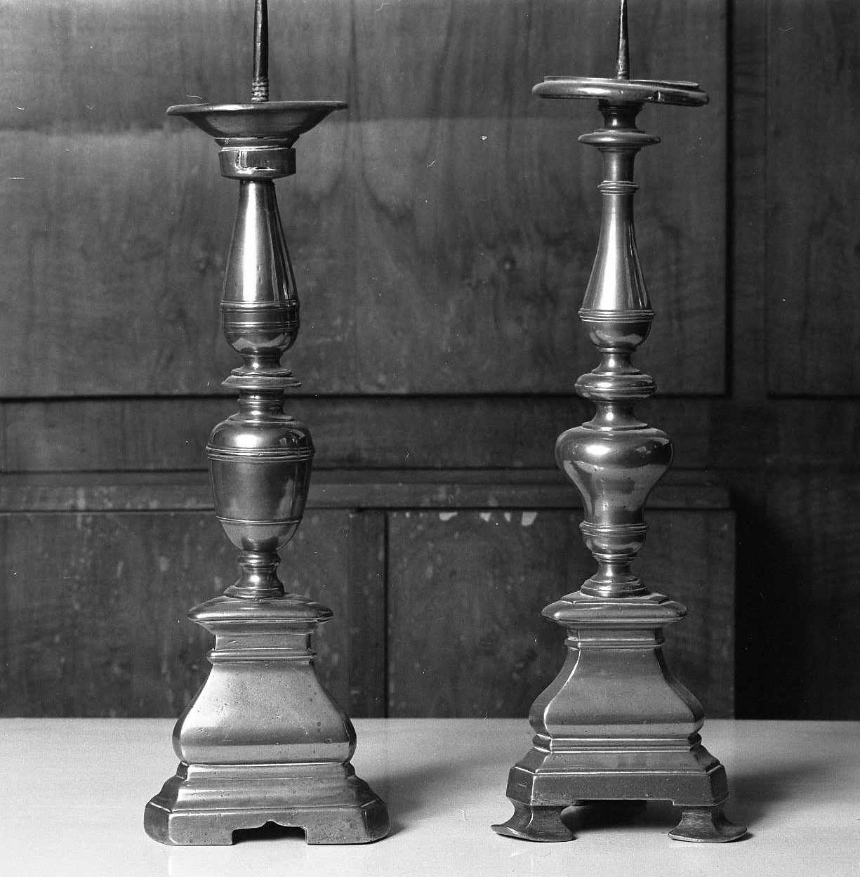 candeliere da chiesa, serie - bottega emiliano-romagnola (sec. XIX)