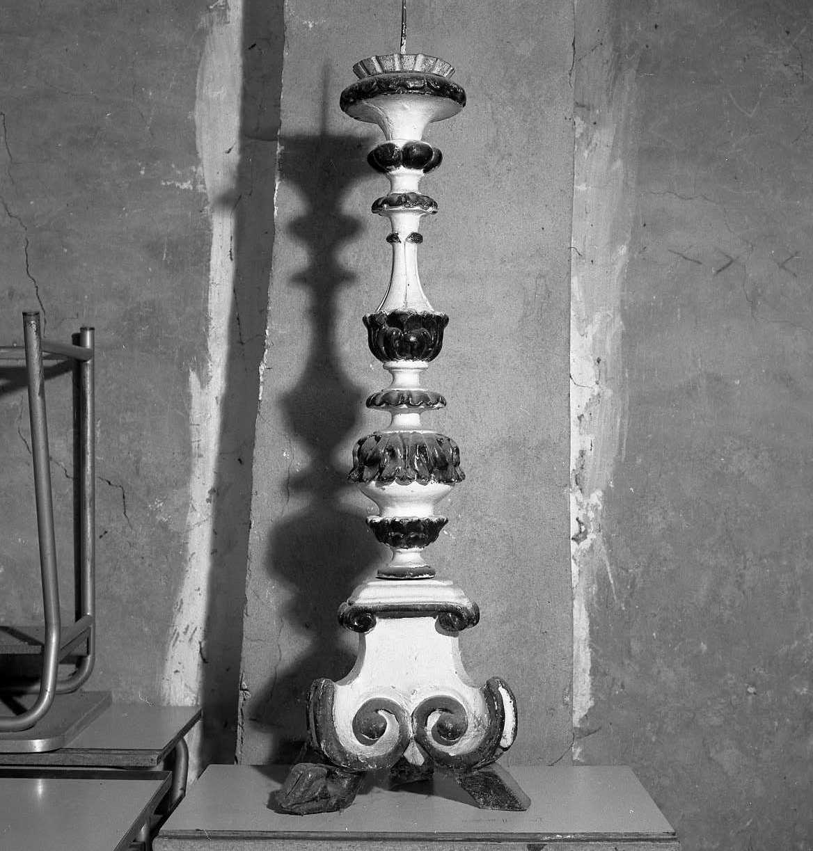 candeliere da chiesa, serie - bottega emiliano-romagnola (sec. XIX)