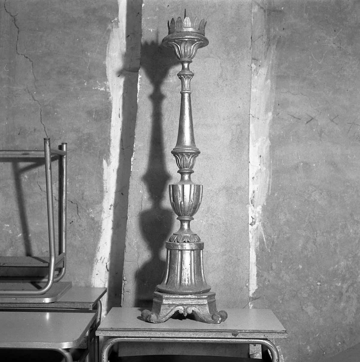 candeliere da chiesa, serie - bottega emiliano-romagnola (sec. XIX)