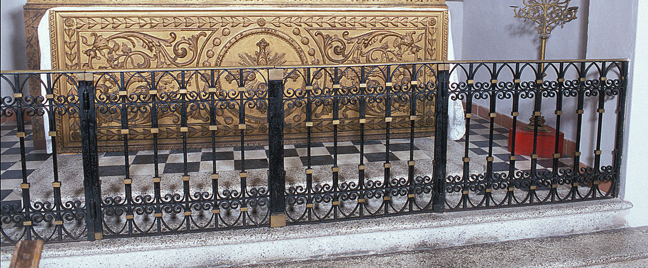 balaustrata di cappella - bottega ferrarese (seconda metà sec. XIX)