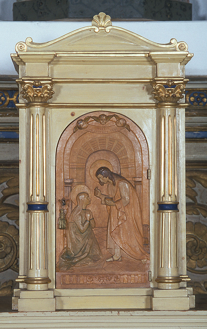 tabernacolo - a frontale architettonico - bottega ferrarese (primo quarto sec. XX)