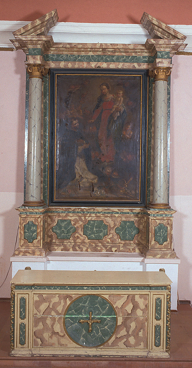 altare, elemento d'insieme - bottega ferrarese (prima metà sec. XVIII)