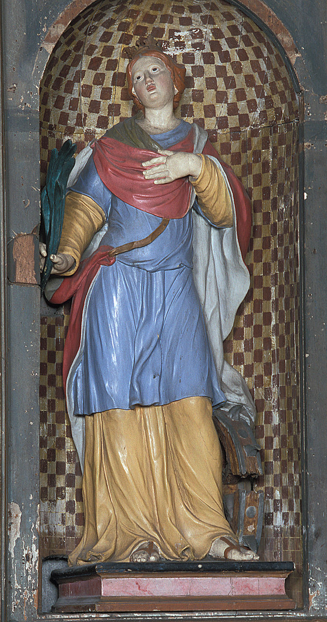 Santa Caterina d'Alessandria (scultura, elemento d'insieme) - bottega emiliana (seconda metà sec. XVIII)