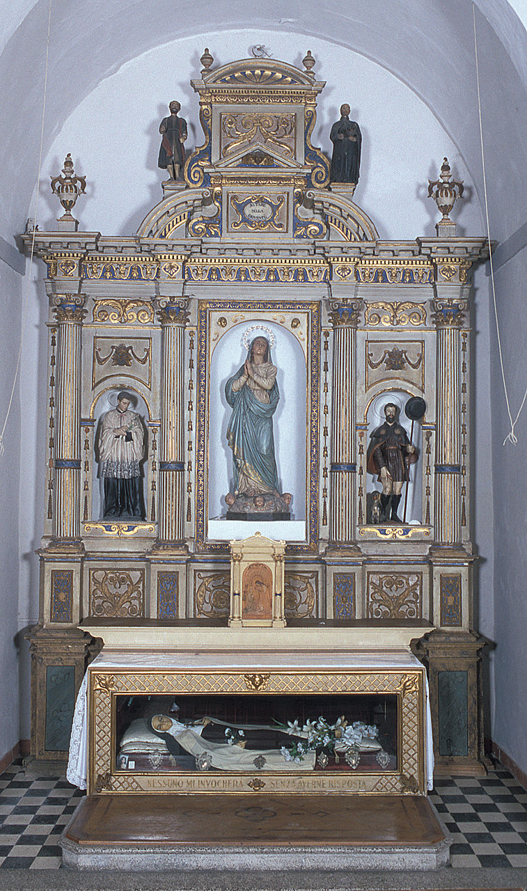 altare, elemento d'insieme - bottega ferrarese (metà sec. XVII)