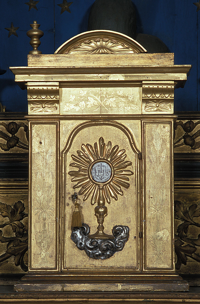 tabernacolo, elemento d'insieme - bottega ferrarese (seconda metà sec. XIX)