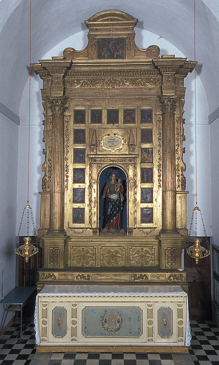 altare, elemento d'insieme - bottega ferrarese (fine sec. XVI)