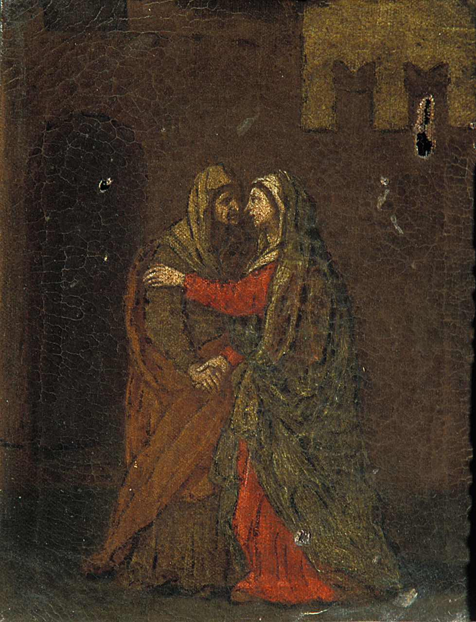 visitazione (dipinto, elemento d'insieme) di Scarsella Ippolito detto Scarsellino (fine sec. XVI)
