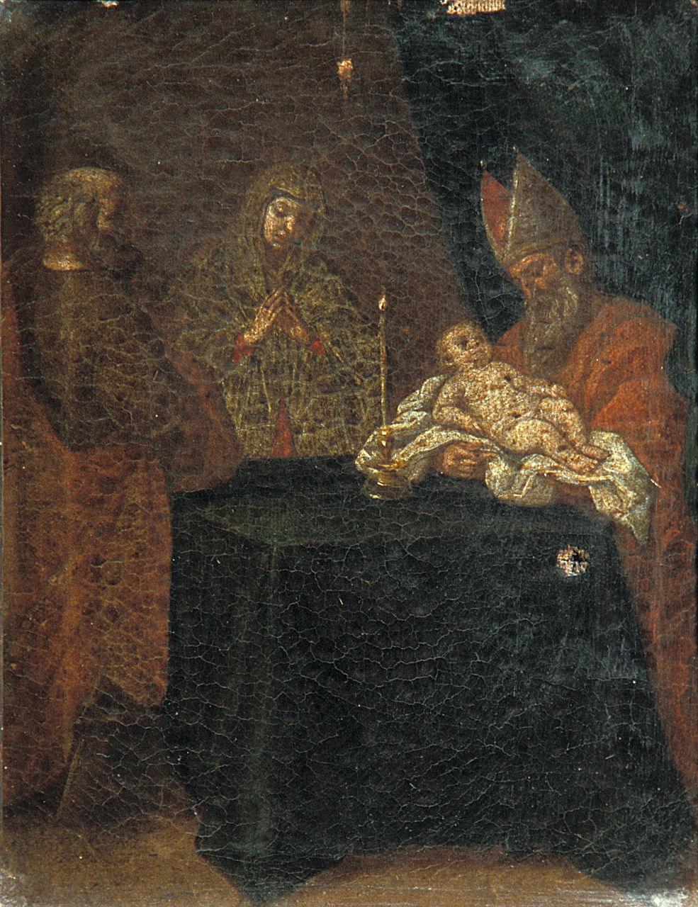 presentazione di Gesù al tempio (dipinto, elemento d'insieme) di Scarsella Ippolito detto Scarsellino (fine sec. XVI)