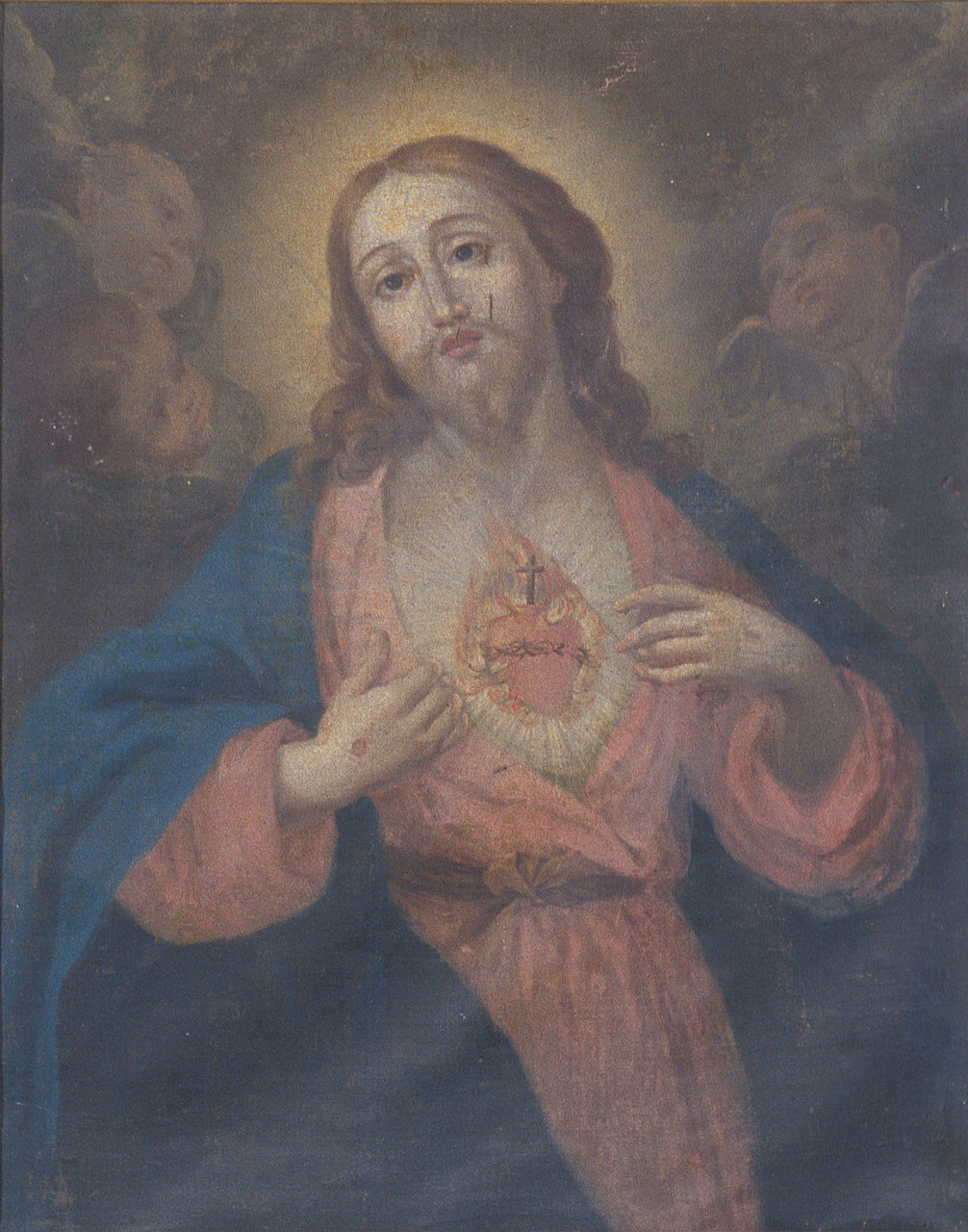 Sacro Cuore di Gesù (dipinto, elemento d'insieme) - ambito emiliano (ultimo quarto sec. XVIII)