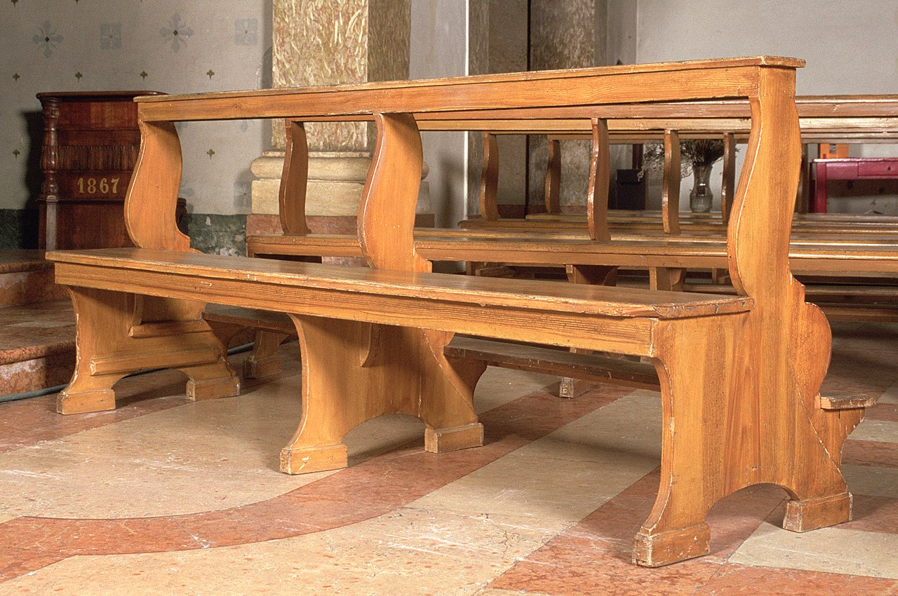 banco da chiesa - manifattura ferrarese (sec. XIX)