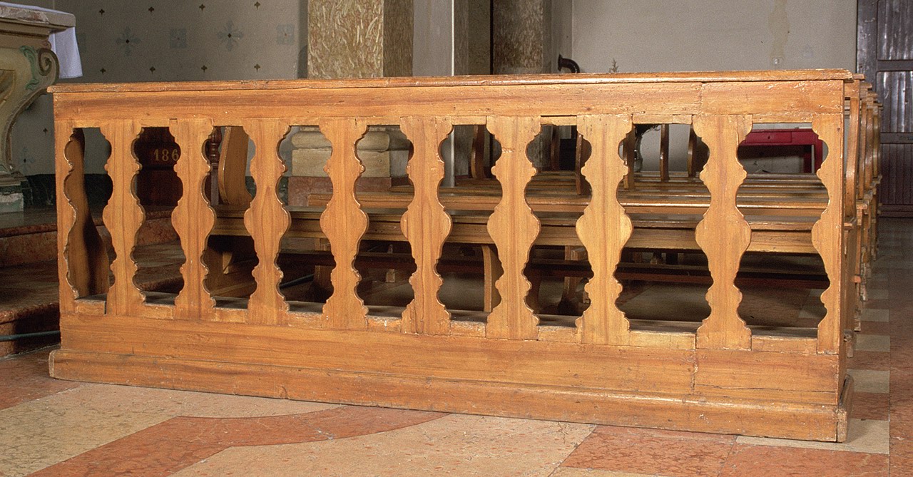 banco da chiesa - manifattura ferrarese (sec. XIX)