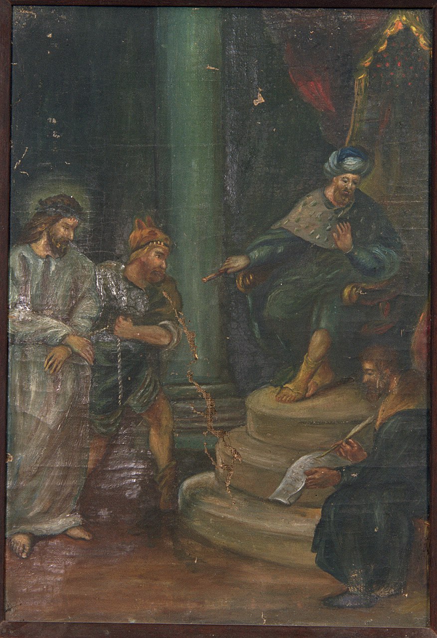 stazioni della via crucis (dipinto, ciclo) - ambito ferrarese (sec. XVIII)