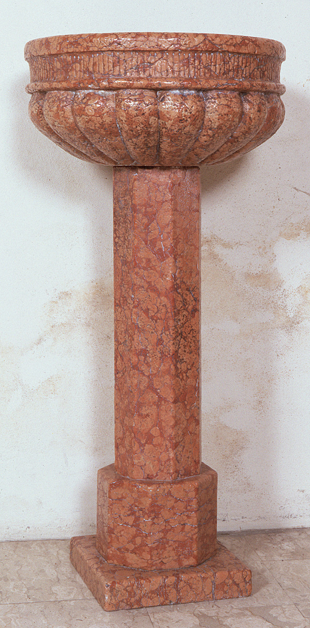 acquasantiera - a fusto - ambito ferrarese (sec. XIX)