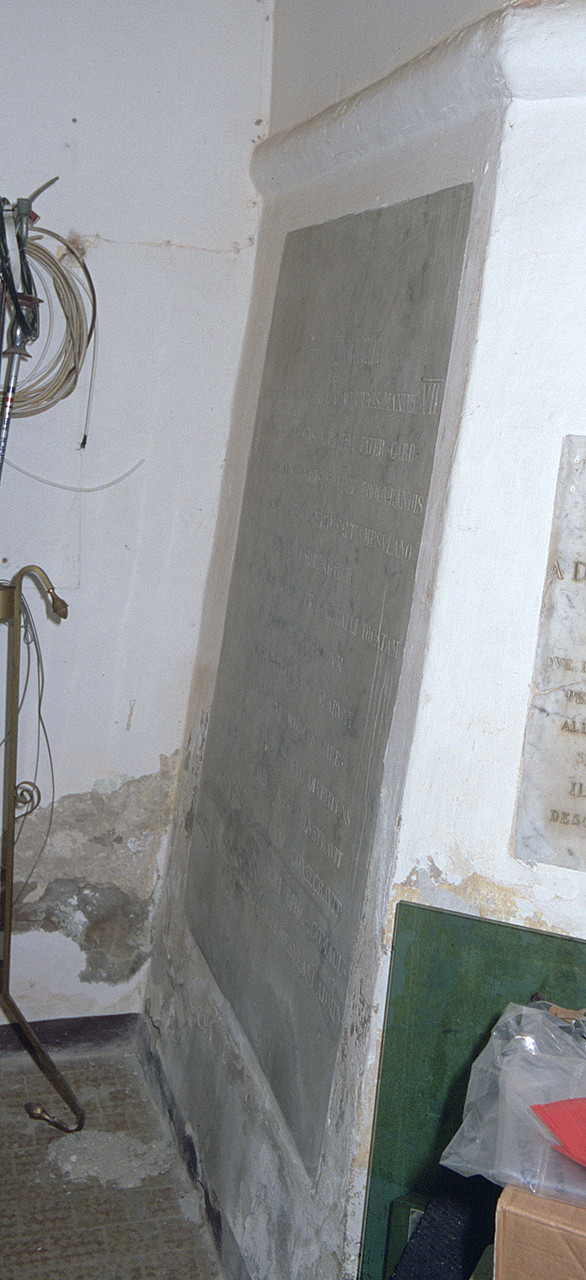 lapide documentaria - manifattura ferrarese (sec. XIX)