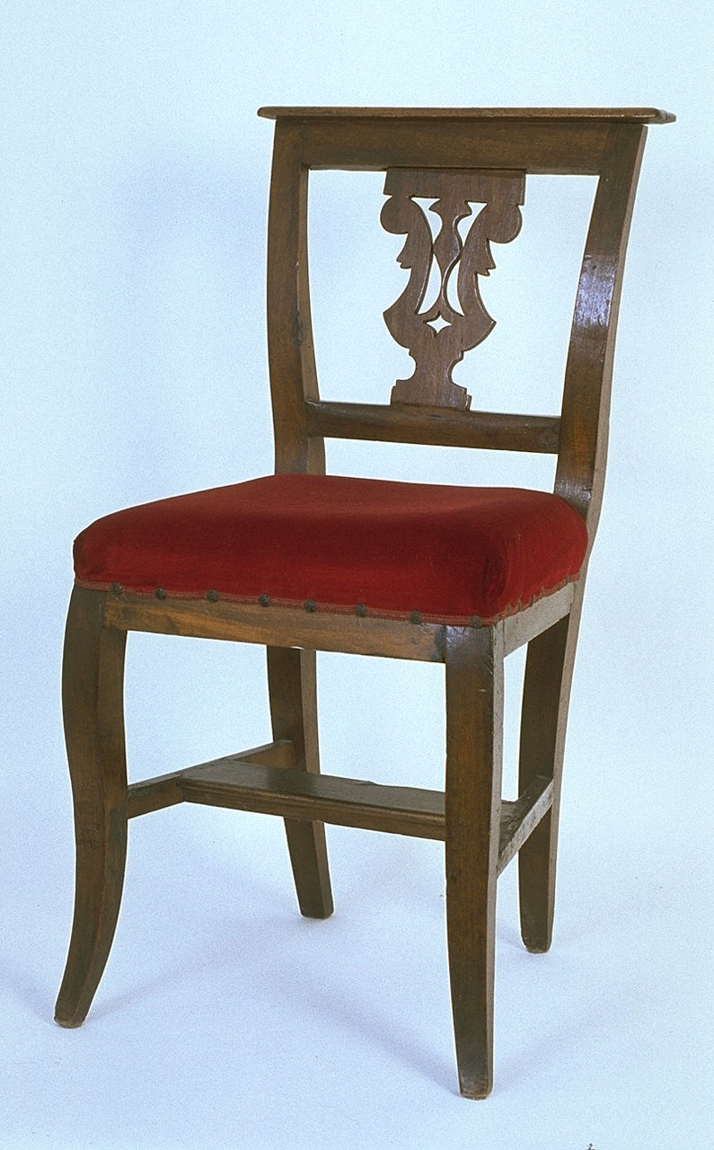 sedia, opera isolata - ambito ferrarese (sec. XIX)