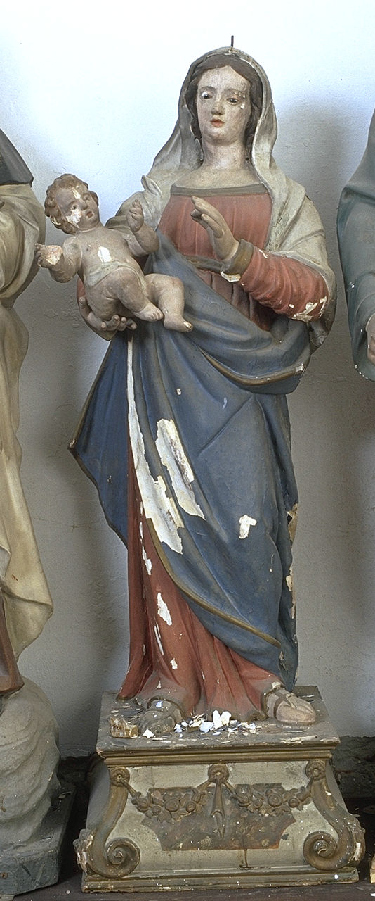 Madonna del rosario (statua, opera isolata) - ambito ferrarese (ultimo quarto sec. XVIII)