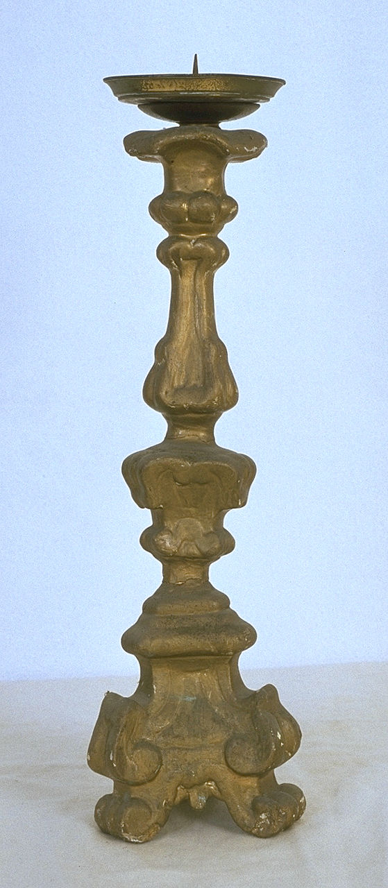 candeliere, opera isolata - ambito ferrarese (sec. XVIII)